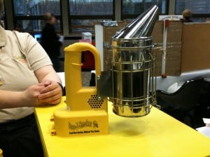 Beekeeping power tools! We saw this fancy smoker at a bee convention. This is a bit on the overkill side!