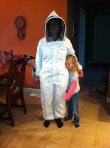 If you feel more secure in a full bee suit, by all means, get yourself one! Whatever protection you use when working bees, do be sure to wear at least a veil!