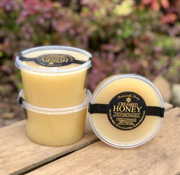 3 tubs of creamed honey